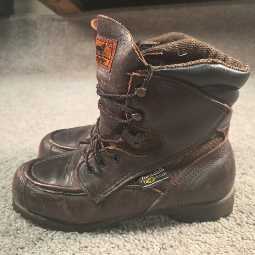 Irish Setter Boot Mens 8 Brown Leather Red Wing Moc Toe GORE-TEX Thinsulate Hike